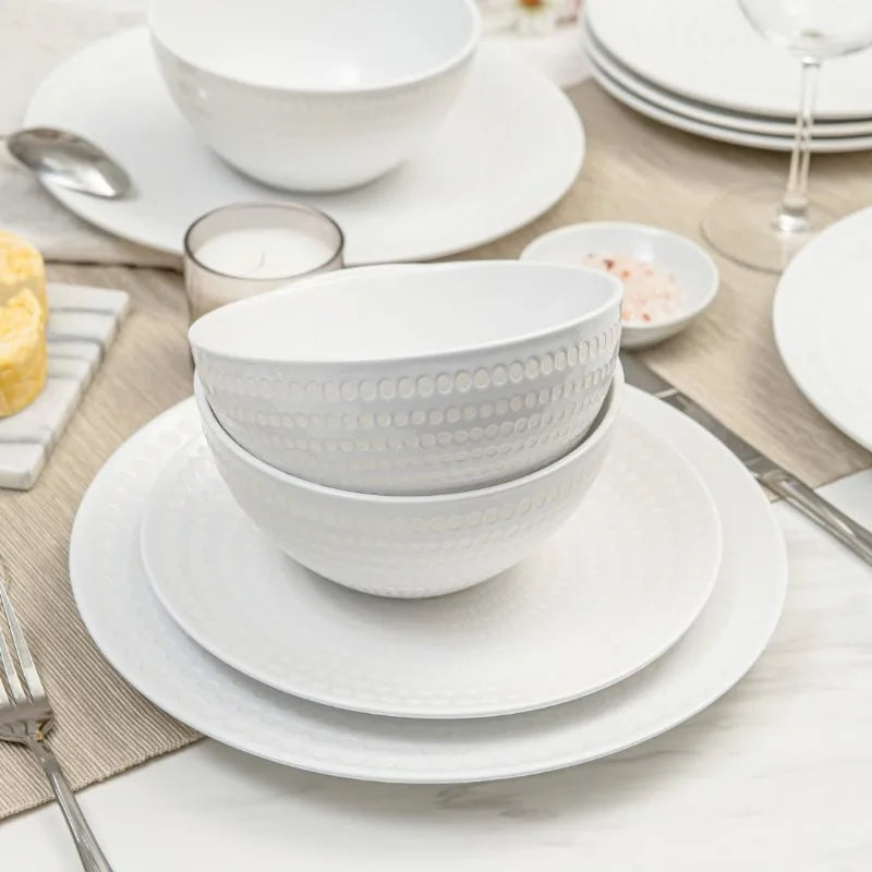 Ceramic Dinnerware Set for 4 (12 Pieces)