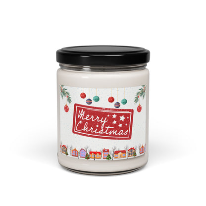 Merry Christmas Scented Soy Candle — 9oz Holiday Jar Candle
