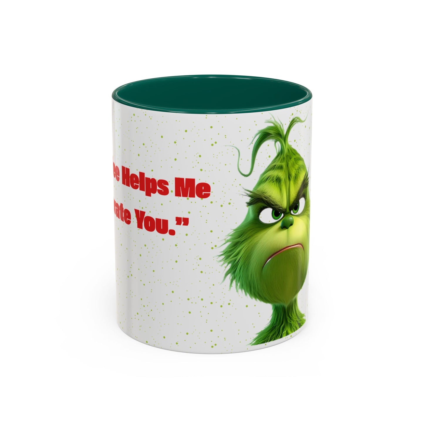 Grumpy Green Character Mug — Funny Holiday Coffee Cup (11oz/15oz)