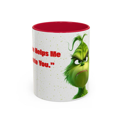 Grumpy Green Character Mug — Funny Holiday Coffee Cup (11oz/15oz)