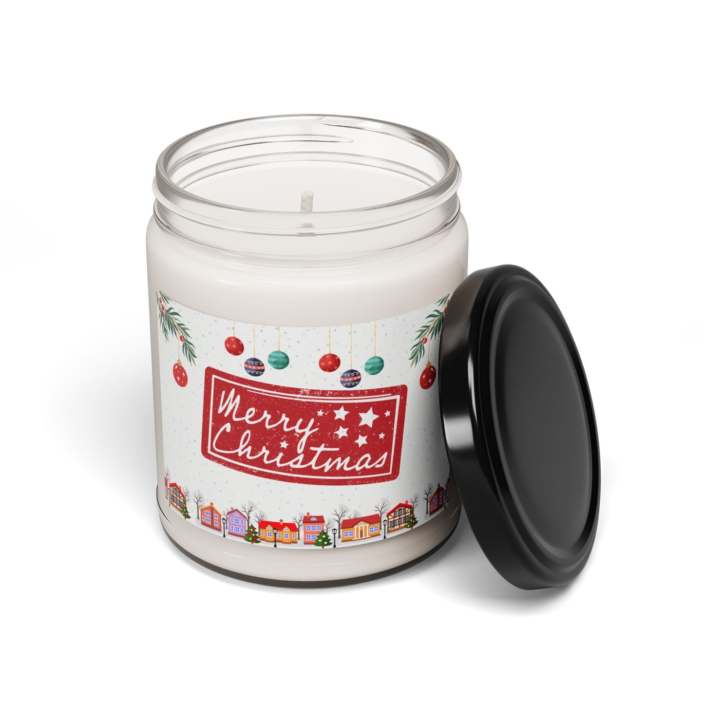 Merry Christmas Scented Soy Candle — 9oz Holiday Jar Candle