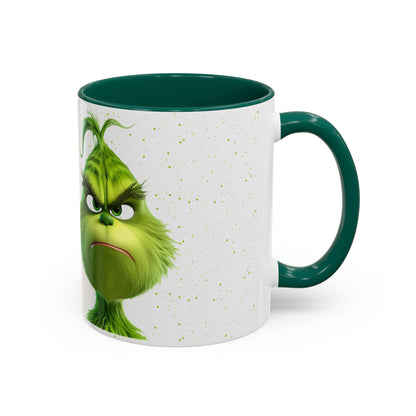 Grumpy Green Character Mug — Funny Holiday Coffee Cup (11oz/15oz)