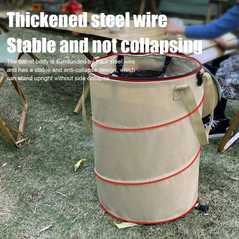 Outdoor Trash Can -Portable, Foldable-