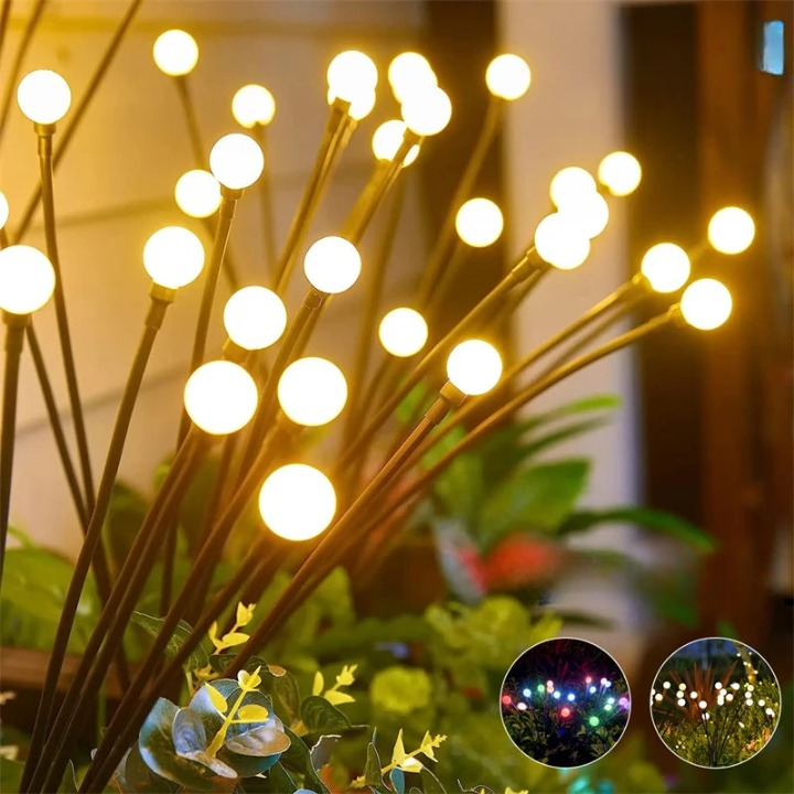 Solar-Powered Firefly Garden Lights