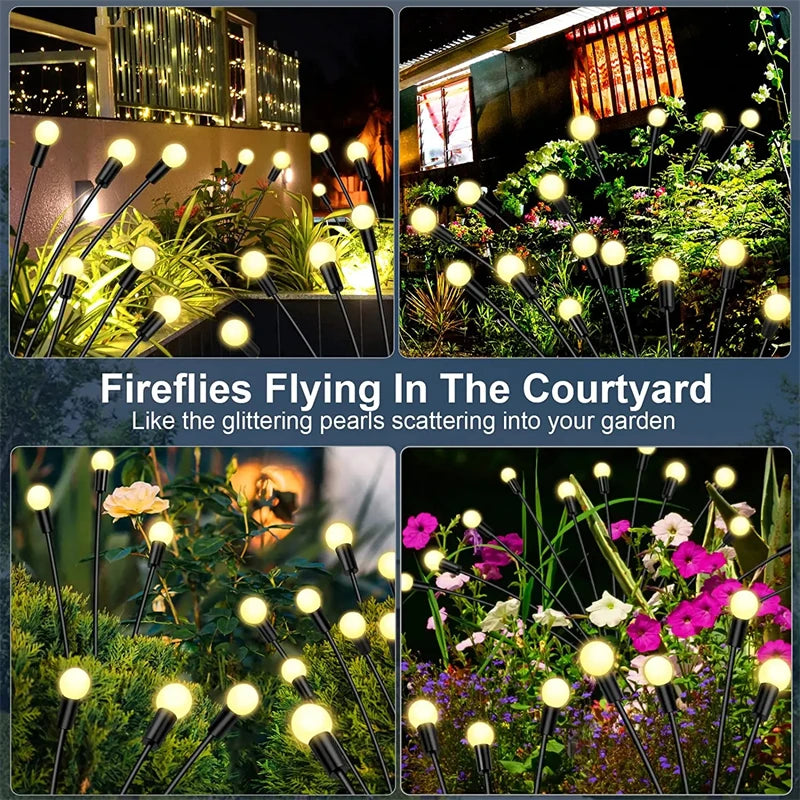 Solar-Powered Firefly Garden Lights