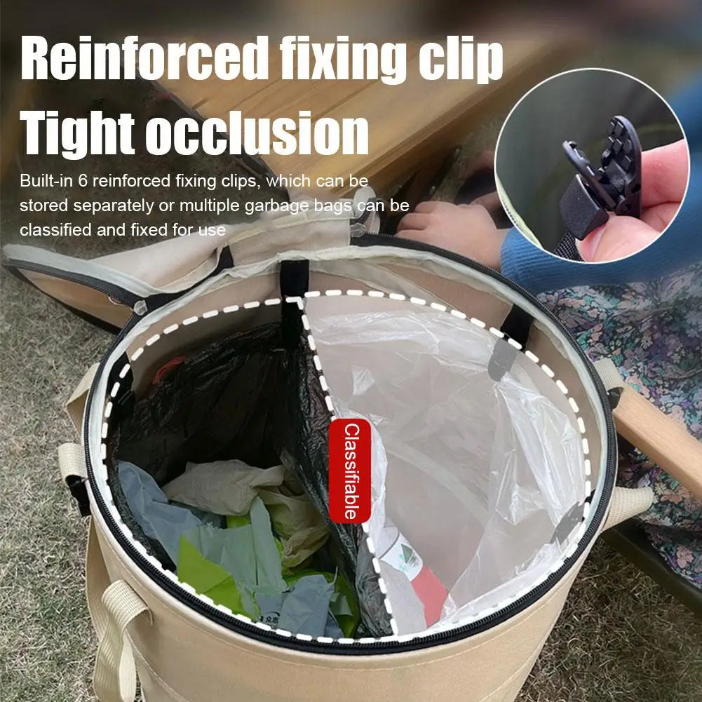 Outdoor Trash Can -Portable, Foldable-