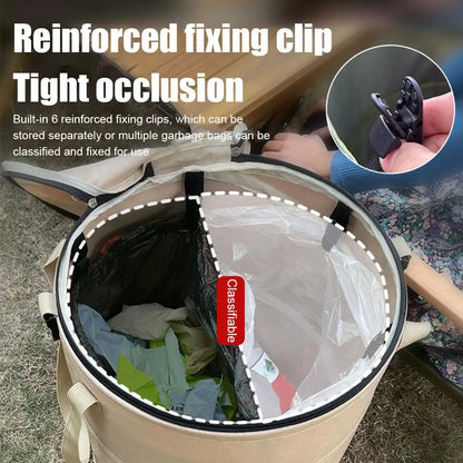 Outdoor Trash Can -Portable, Foldable-