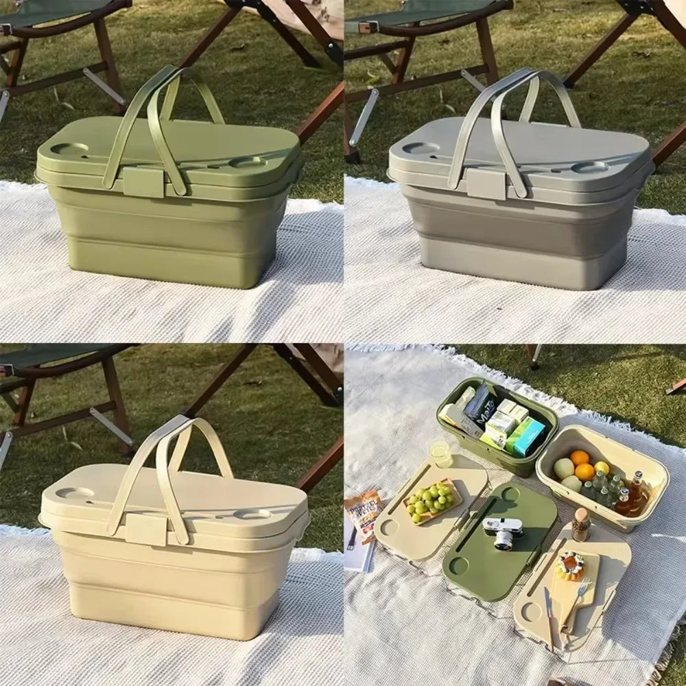 Outdoor Foldable Picnic Basket