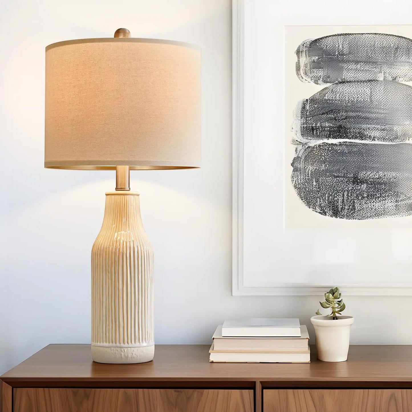 Modern Ceramic Table Lamp Set of 2