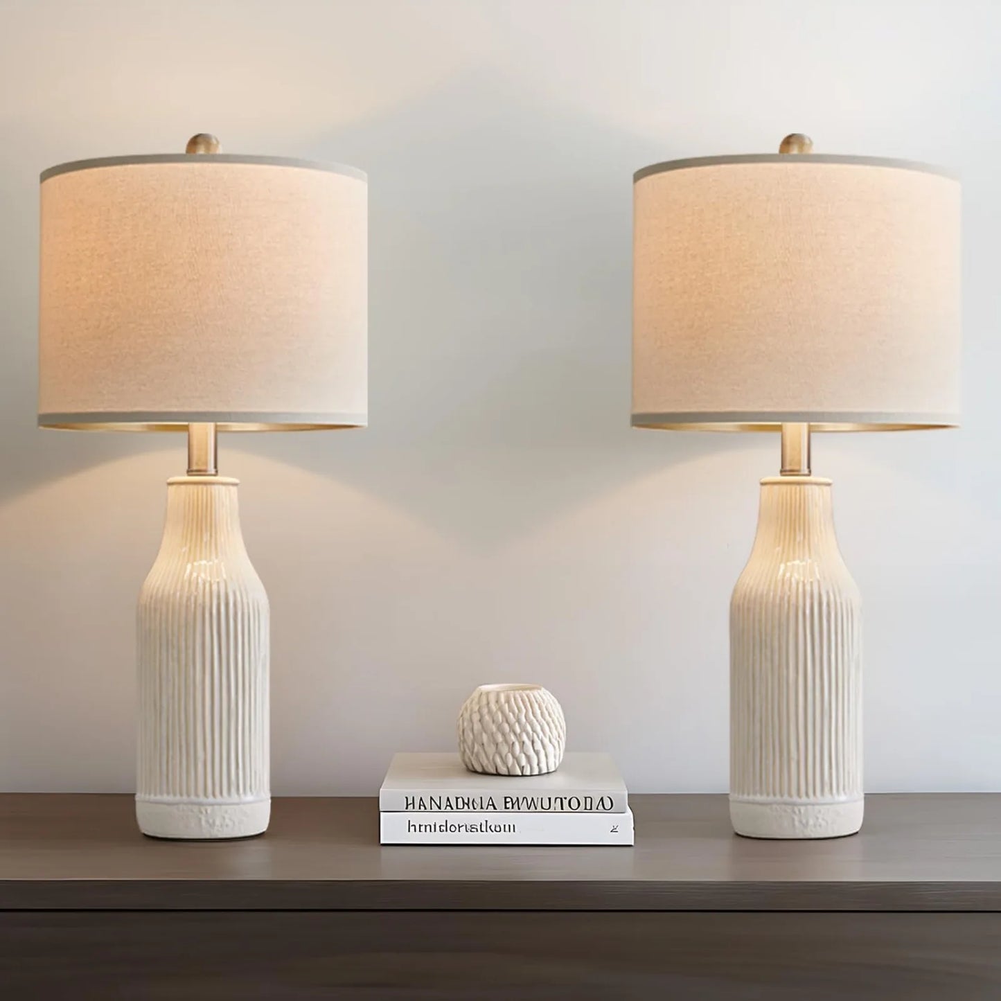 Modern Ceramic Table Lamp Set of 2