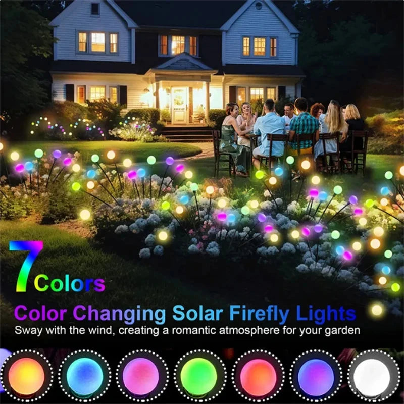 Solar-Powered Firefly Garden Lights