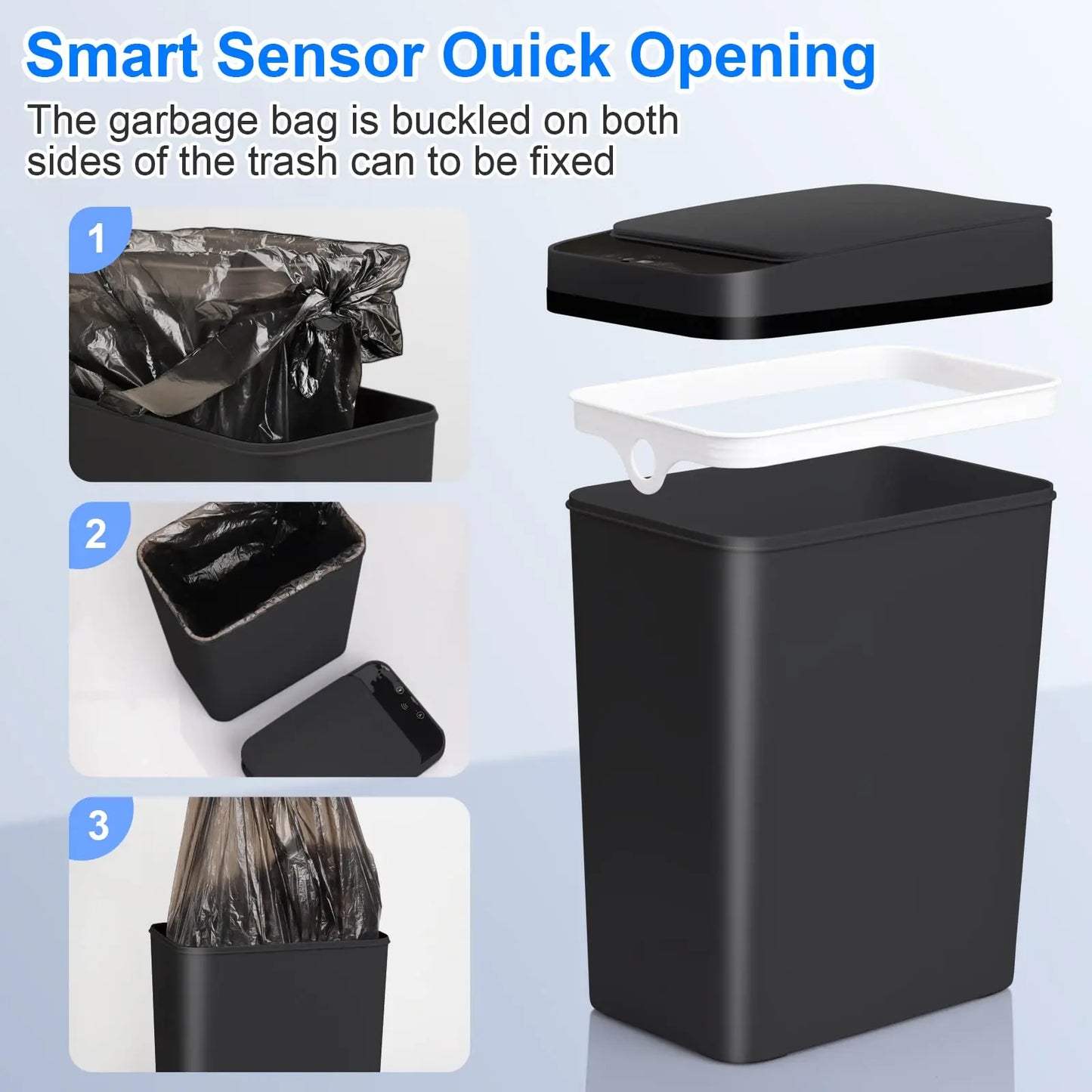 Touchless Motion Sensor Trash Can