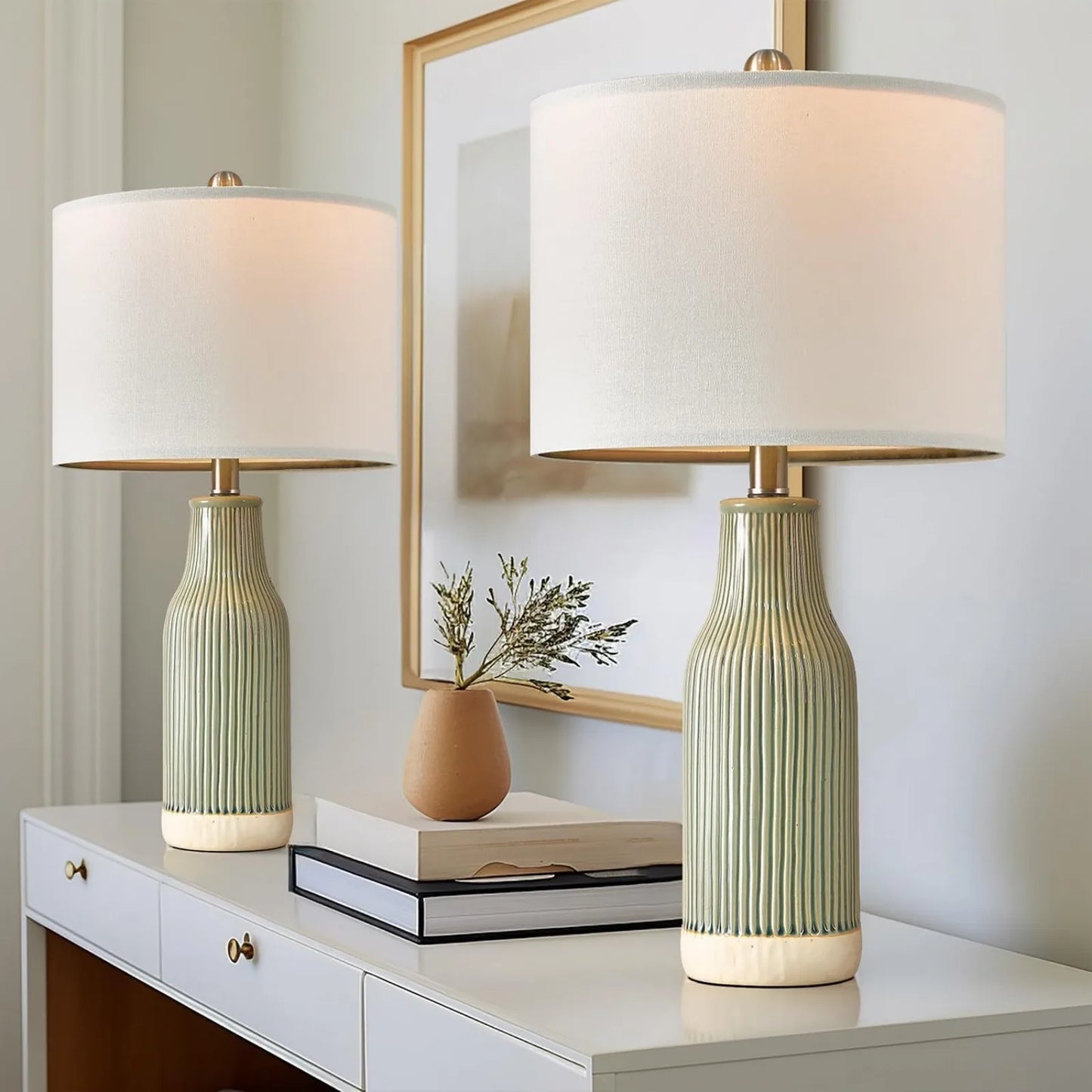 Modern Ceramic Table Lamp Set of 2