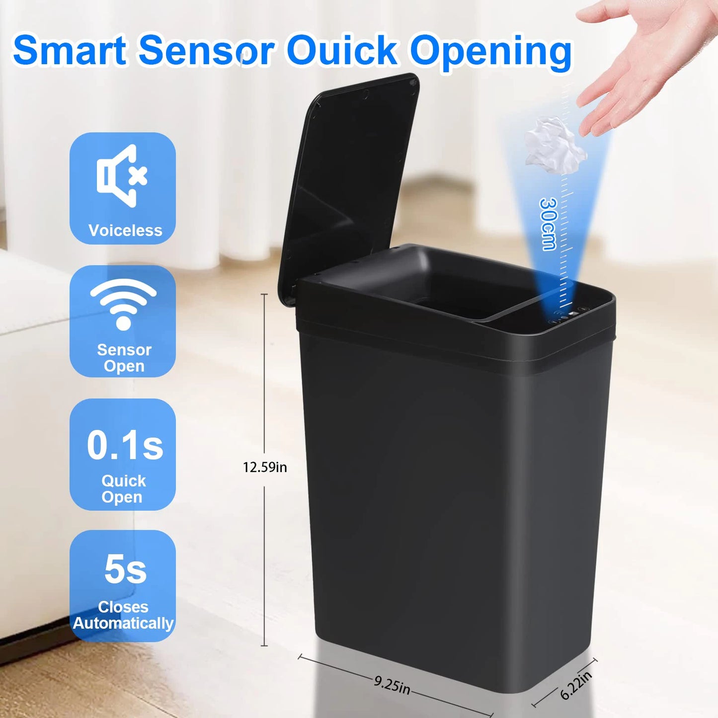Touchless Motion Sensor Trash Can