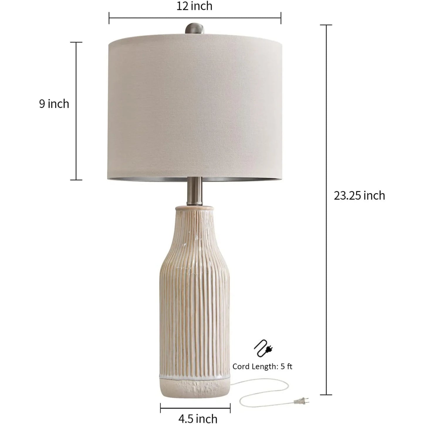 Modern Ceramic Table Lamp Set of 2
