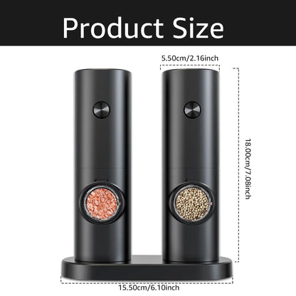 Electric Salt & Pepper Grinder Set