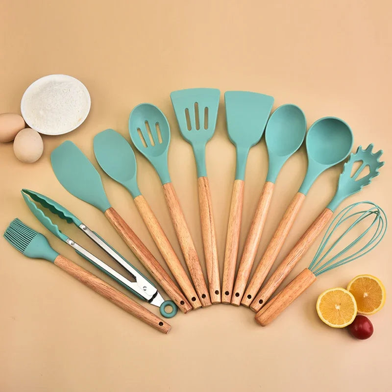 12-Piece Silicone Kitchen Utensils Set
