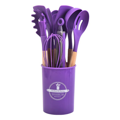 12-Piece Silicone Kitchen Utensils Set