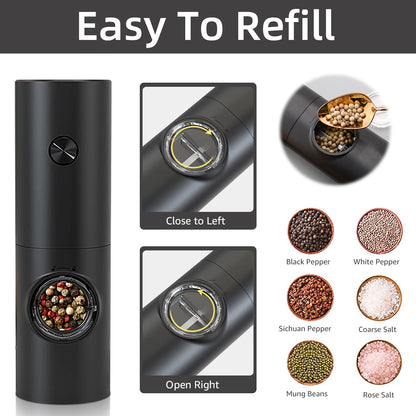Electric Salt & Pepper Grinder Set