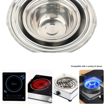 Stainless Steel Mixing Bowls Set 5Pcs