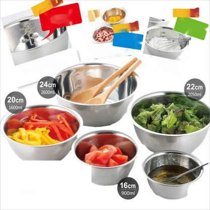 Stainless Steel Mixing Bowls Set 5Pcs