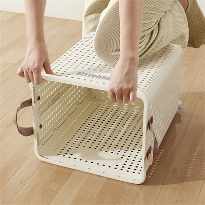 Foldable Laundry Basket with Wheels
